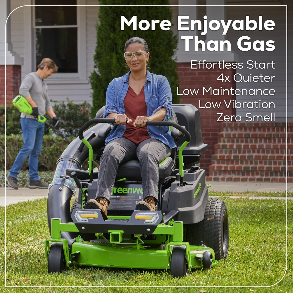 60V 42" Electric CrossoverZ Zero Turn Mower: (6) 8 Ah Batteries and 600W Wall Charger