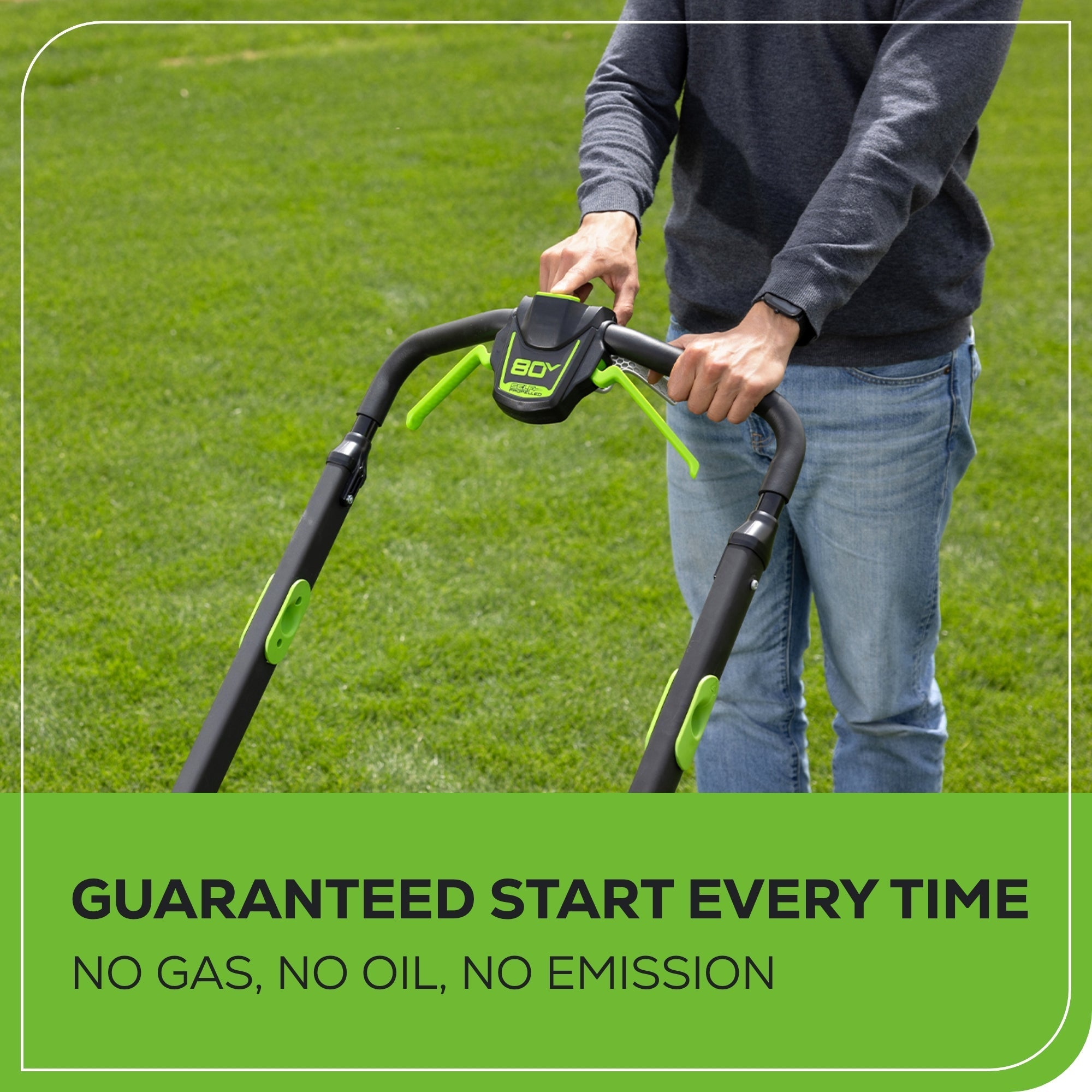 80V 25" Cordless Battery Dual Blade Self-Propelled Mower: 5.0 Ah Battery and Rapid Charger