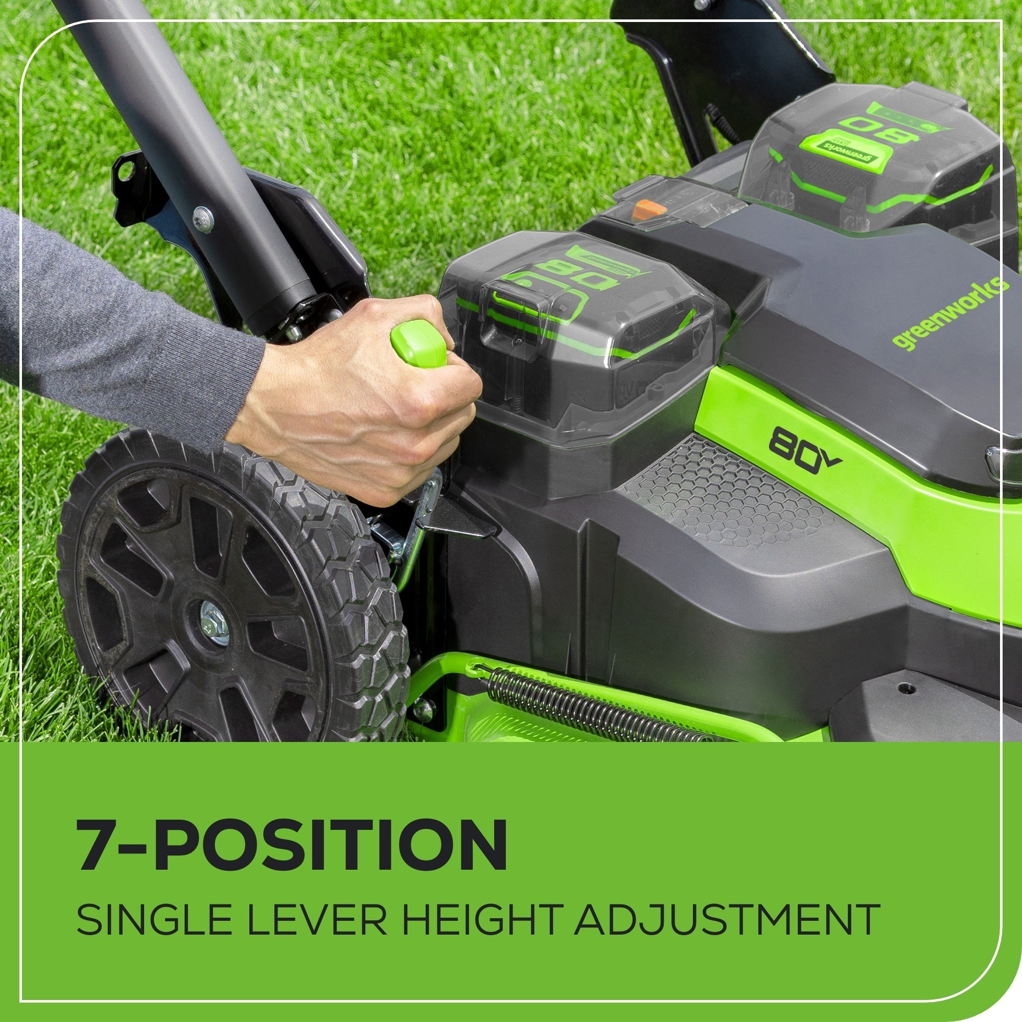 80V 25" Cordless Battery Dual Blade Self-Propelled Mower: 5.0 Ah Battery and Rapid Charger