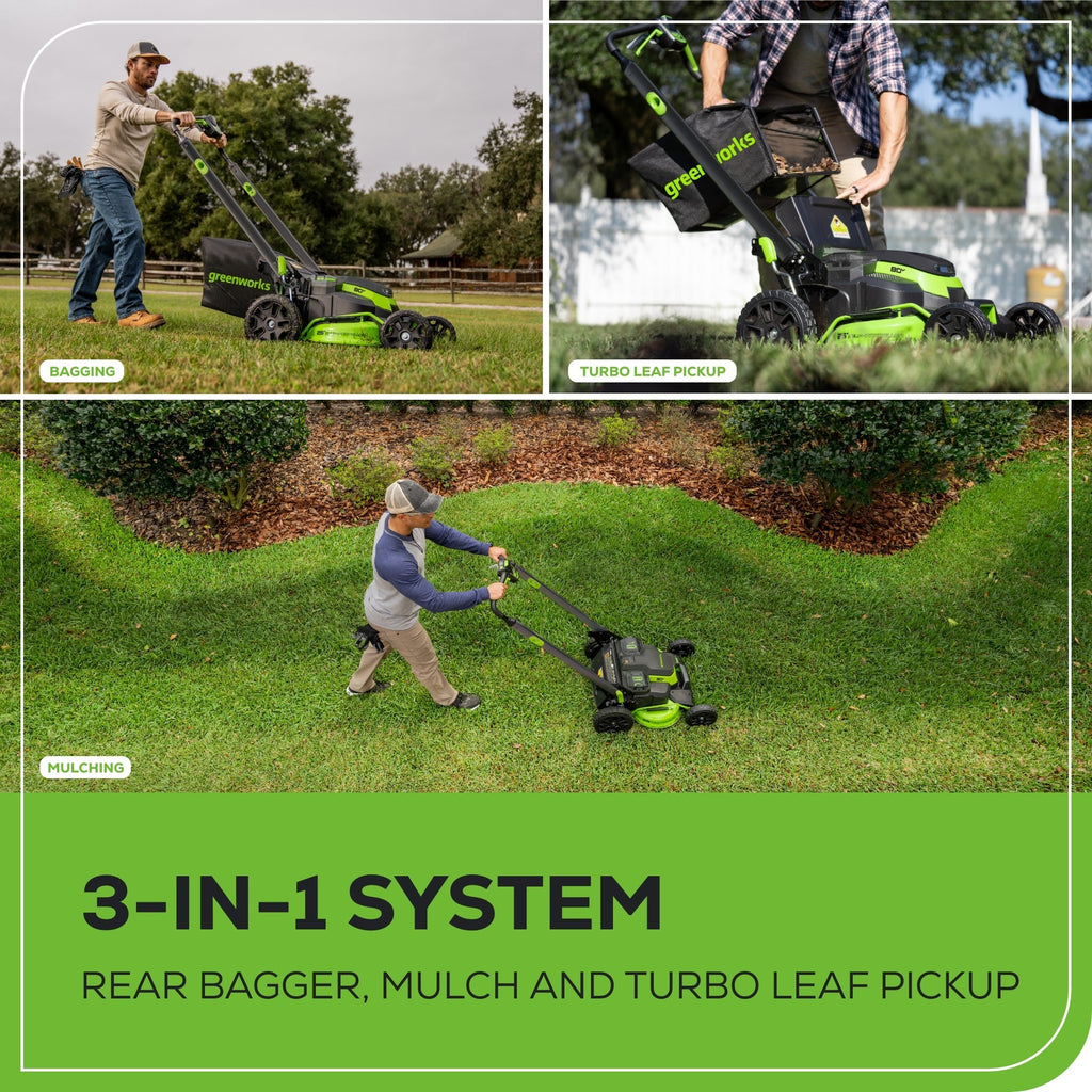 80V 25" Cordless Battery Dual Blade Self-Propelled Mower: 5.0 Ah Battery and Rapid Charger