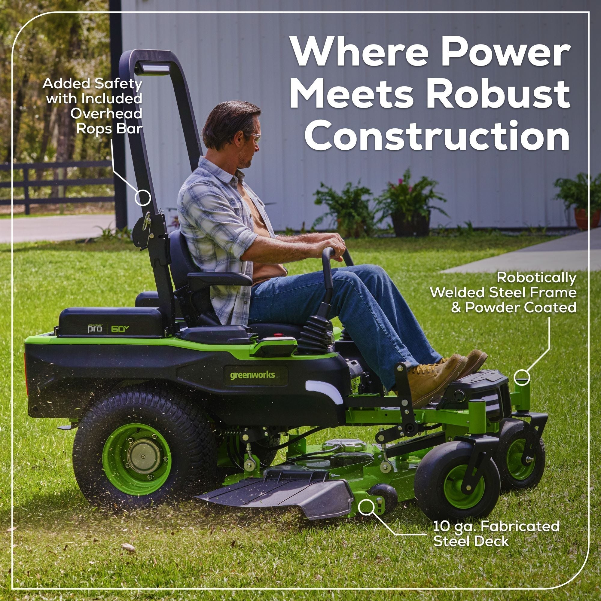 60V 60" MaximusZ Zero Turn: (2) 20.0 Ah, (4) 8.0 Ah Batteries and 1.5kW Charger