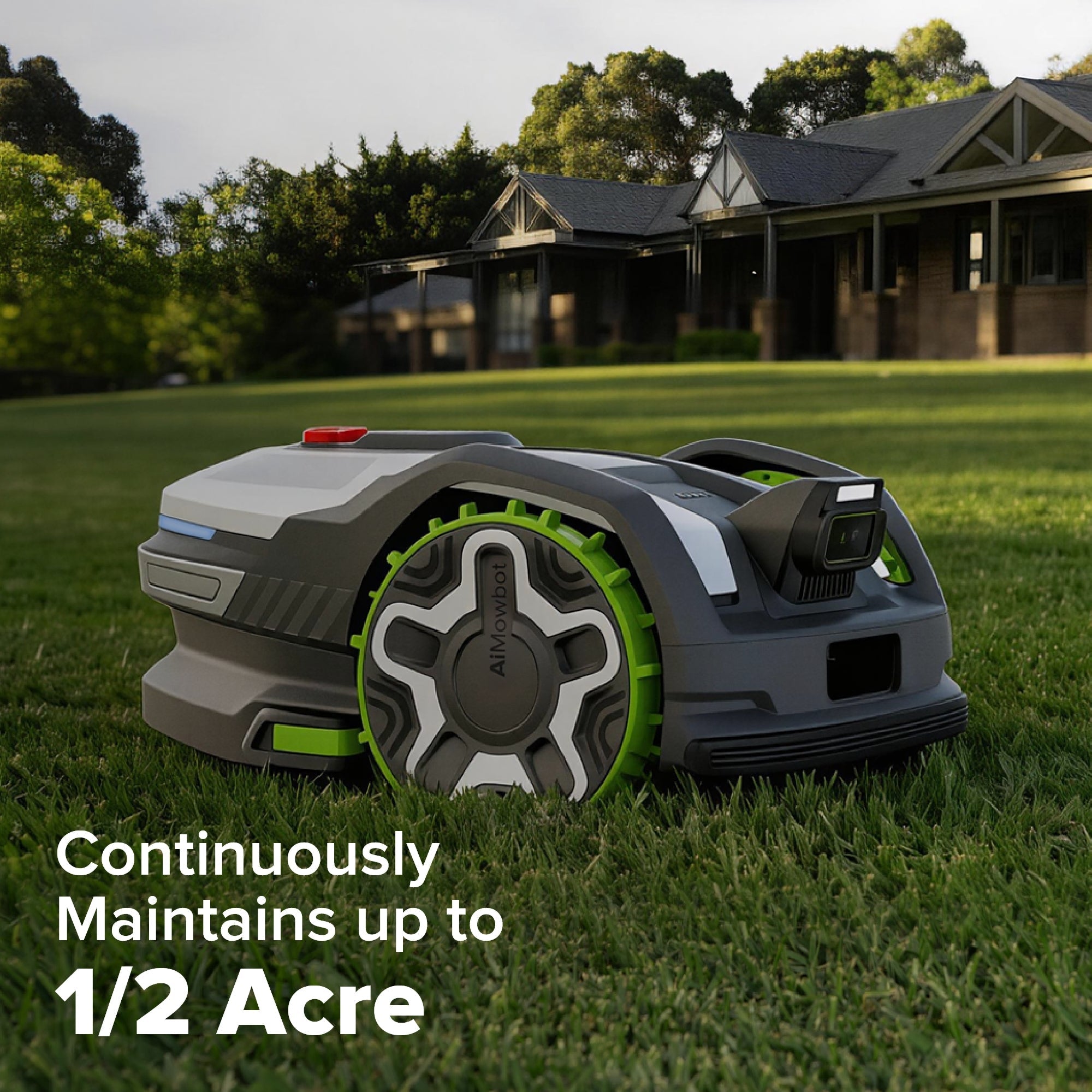 AiMowbot C20Z Wire-Free RTKVision Robotic Mower | 1/2 Acre, 4-Wheel Version