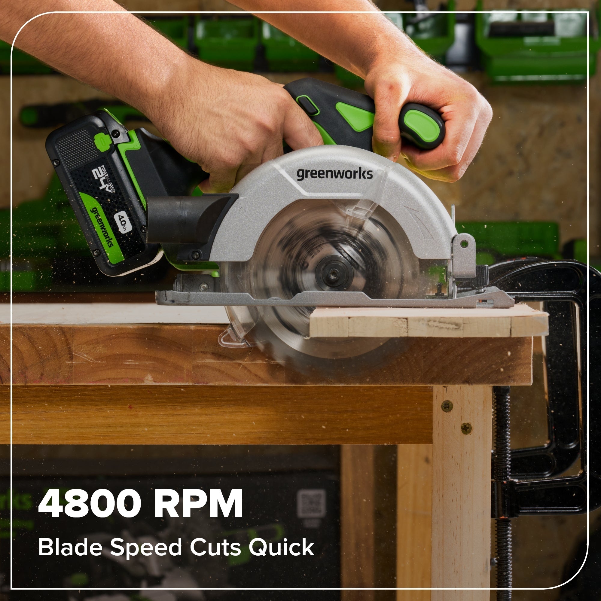 24V Brushless Power Tool 4PC Combo Kit, (1) 4.0 Ah and (1) 2.0 Ah USB-C Batteries and 65W USB-C Fast Charger