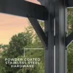 14×10 Stratford Traditional Steel Pergola With Sail Shade Soft Canopy - Image 10