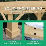 Yardistry 10 x 22 Meridian Pergola - Image 7